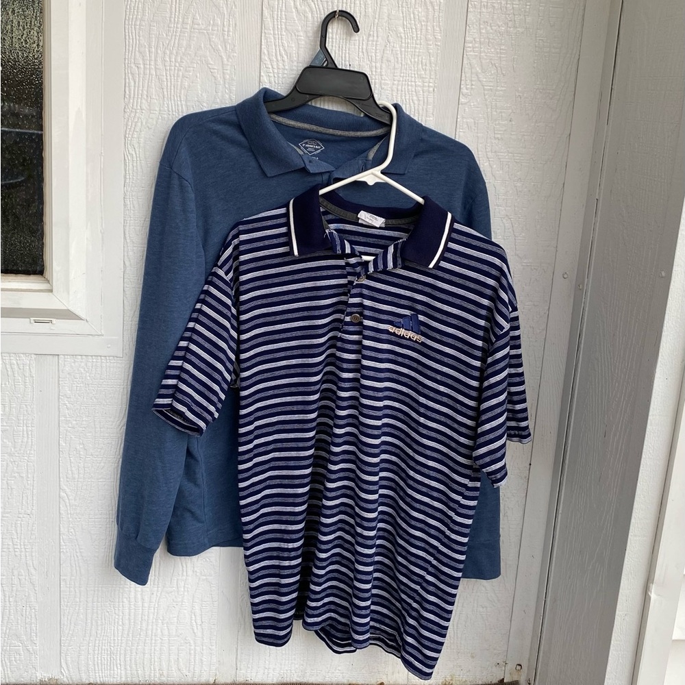St. John's Bay Men's Long Sleeve Legacy Polo Size Large * Free Adidas Polo *